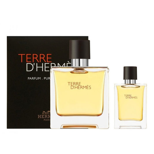 Hermes Terre D'Hermes Pure Perfume Gift set Parfum 75 ml and miniature 12.5 ml