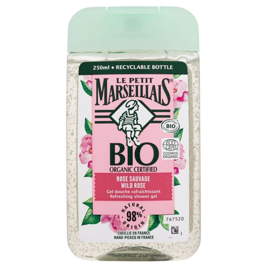 Le Petit Marseillais Sertifikuotas gaivinamasis dušo želė su ekologiškais ingredientais „Bio Organic Wild Rose“