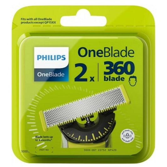 „Philips OneBlade 360 QP420/50“ – keičiami peiliukai, 2 vnt.