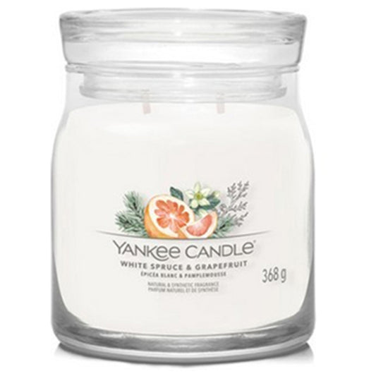 Yankee Candle Baltosios eglės ir greipfruto firminė žvakė