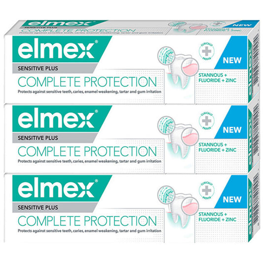 Elmex Sensitive Plus Complete Protection Tripack Toothpaste 75ml