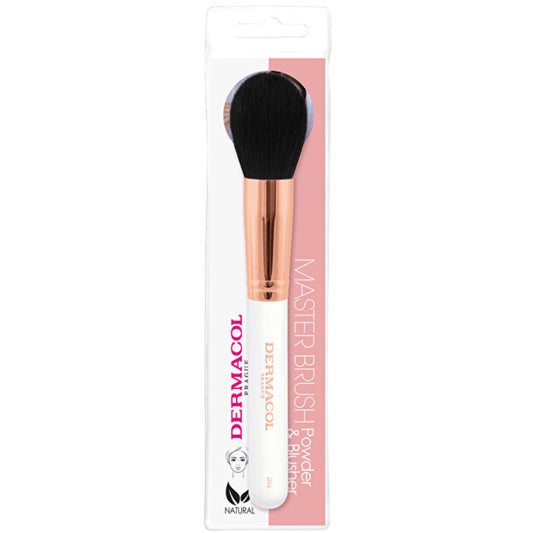 Dermacol Rose Gold D56 Brush - Cosmetic brush for powder and blush with case