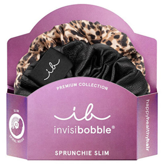 „Invisibobble Sprunchie Slim Premium Leo is the New Black“ plaukų gumytės (2 vnt.)