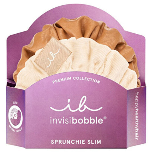 Invisibobble Sprunchie Slim Premium Creme de Caramel - Hair Scrunchie (2 pcs)