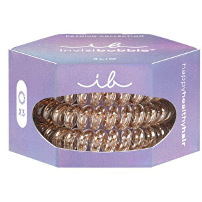 Invisibobble Slim Premium Bronze me Pretty - Hair tie (3 pcs)
