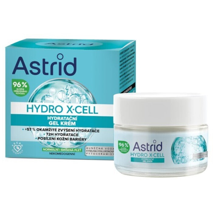 Astrid Hydro X-Cell - drėkinamasis gelinis kremas normaliai ir mišriai odai