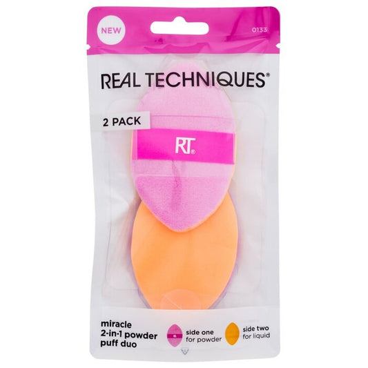Real Techniques Miracle 2-In-1 Powder Puff Duo - Applicator 2.0pcs