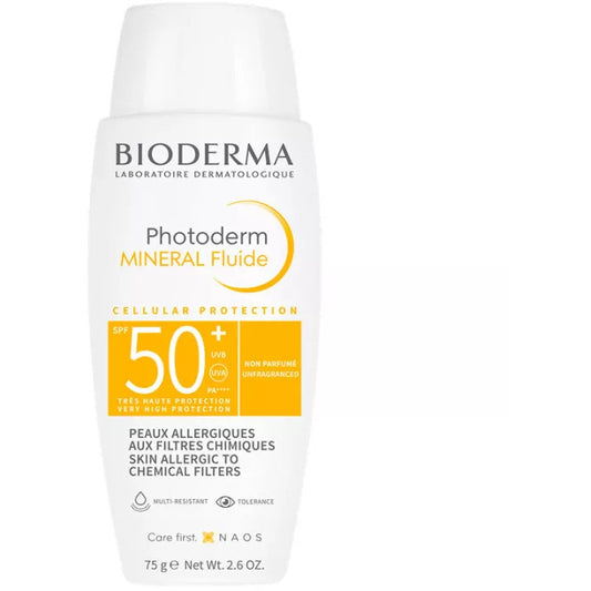 Bioderma Photoderm Mineral Fluide SPF50+ - Waterproof mineral sunscreen fluid for the face 75ml