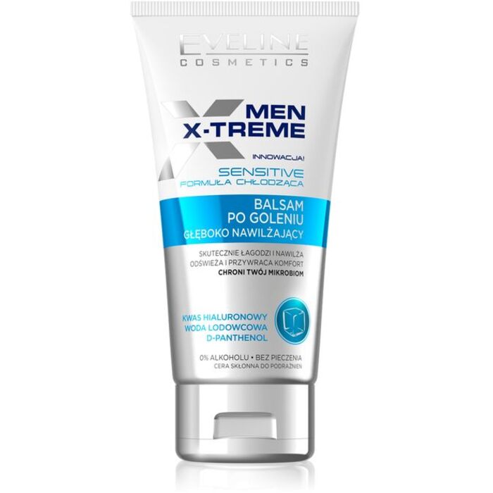 „Eveline Cosmetics Men X-treme Cooling Effect Sensitive“ intensyviai raminantis balzamas po skutimosi – raminamasis balzamas po skutimosi vyrams