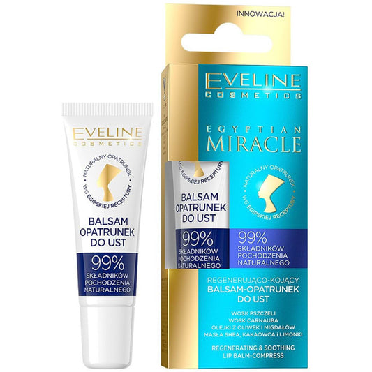 „Eveline Cosmetics“ Egipto stebuklingasis regeneruojamasis ir raminamasis lūpų balzamas-kompresas