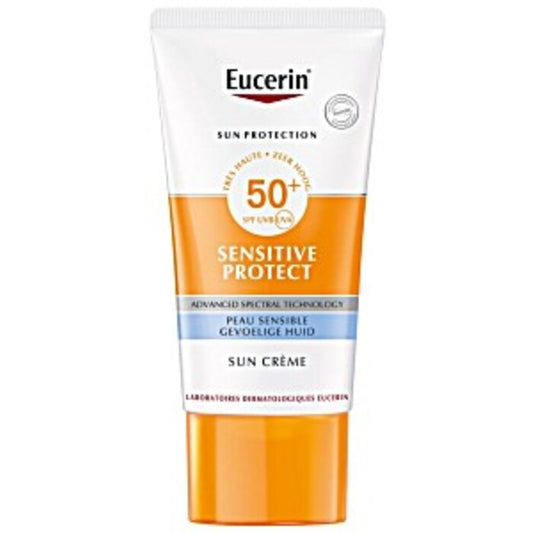 Eucerin Apsauginis veido kremas nuo saulės „Sensitive Protect Sun Cream SPF50+“