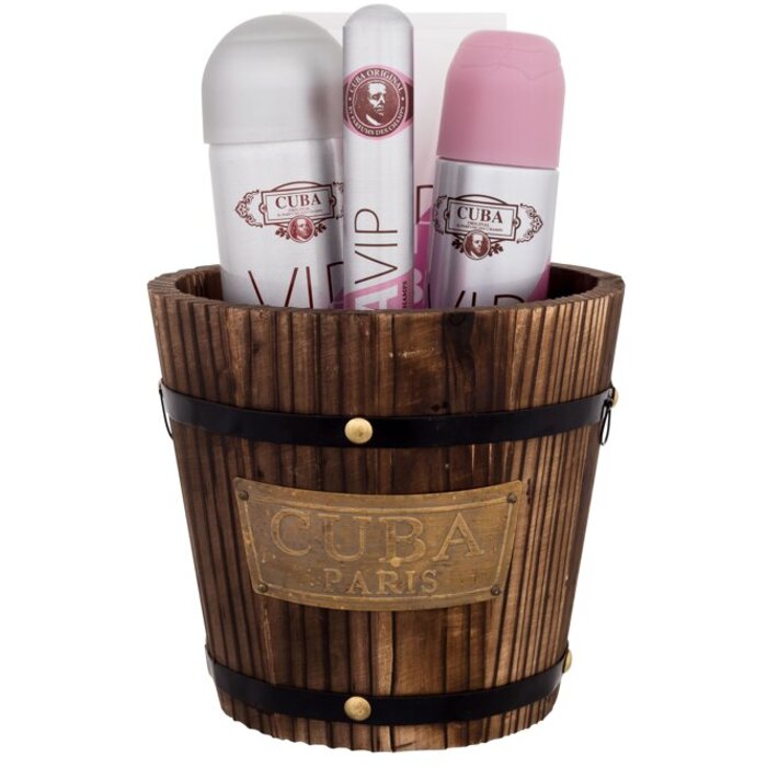 Cuba VIP Cuba dovanų rinkinys EDP 100 ml, EDP 35 ml, kūno purškiklis 200 ml ir kūno losjonas 200 ml