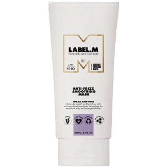 „Label.m Anti-Frizz Smoothing Mask“ – lyginanti kaukė banguotiems ir garbanotiems plaukams