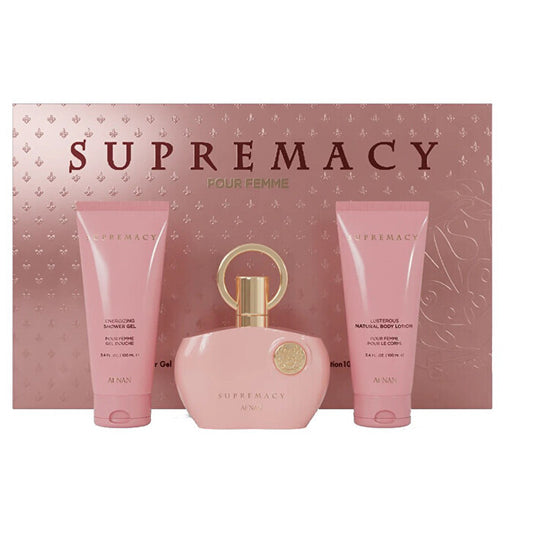 Afnan Supremacy Pink dovanų rinkinys EDP 100 ml, dušo gelis 100 ml ir kūno losjonas 100 ml