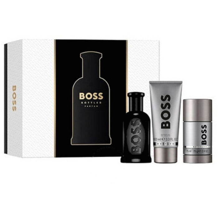 Hugo Boss Boss Bottled Parfum dovanų rinkinys Parfum 100 ml, pieštukas dezodorantas 75 ml ir dušo gelis 100 ml