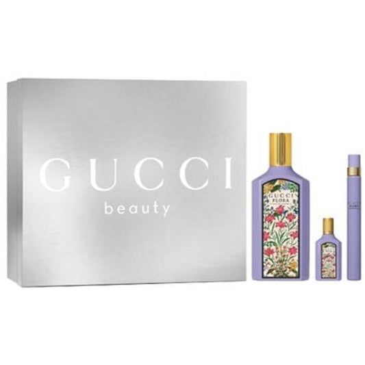 Gucci Flora Gorgeous Magnolia Gift Set EDP 100 ml, miniature EDP 10 ml and miniature EDP 5 ml