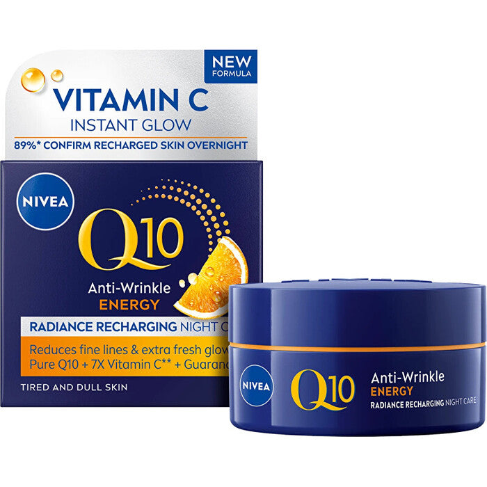 Nivea Q10 Energy Cream - Energizing anti-wrinkle night cream 50ml