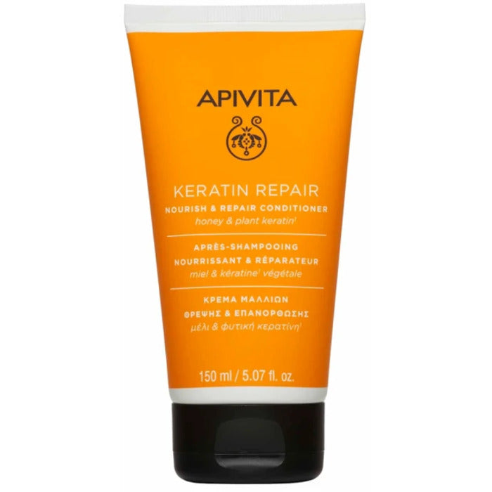 Apivita Keratin Repair Nourish & Repair kondicionierius – maitinamasis kondicionierius labai sausiems ir pažeistiems plaukams.
