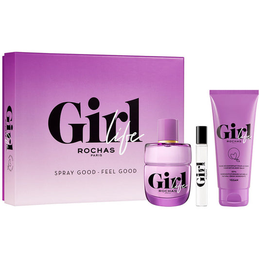 Rochas Girl Life Gift Set EDP 75ml, Mini EDP 7.5ml and Body Balm 100ml 