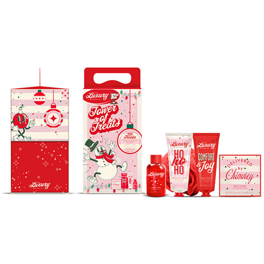  Grace Cole Tower of Treats (Christmas Candy, Cocoa & Vanilla) Set - Body Care Gift Set 