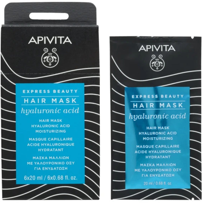 Apivita „Express Beauty“ plaukų kaukė su hialurono rūgštimi