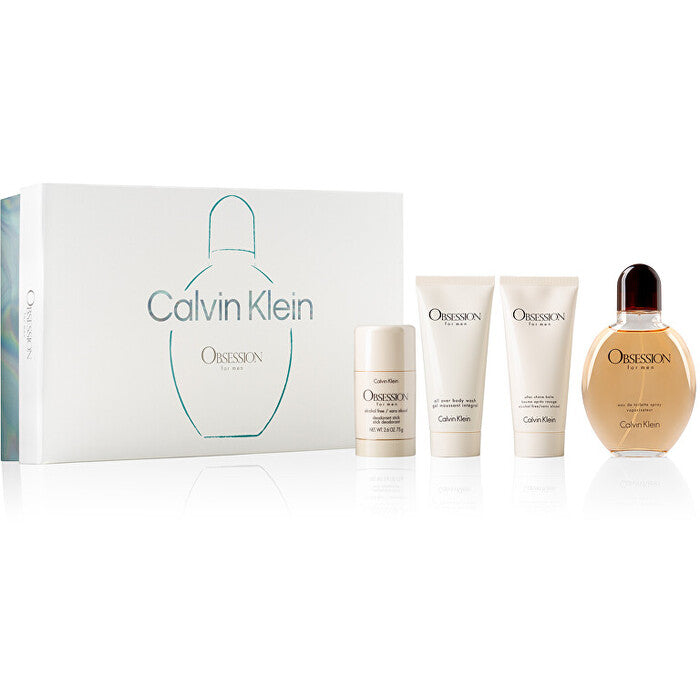 Calvin Klein Obsession for Men Gift Set EDT 125 ml, deostick 75 ml, aftershave balm 100 ml and shower gel 125 ml 