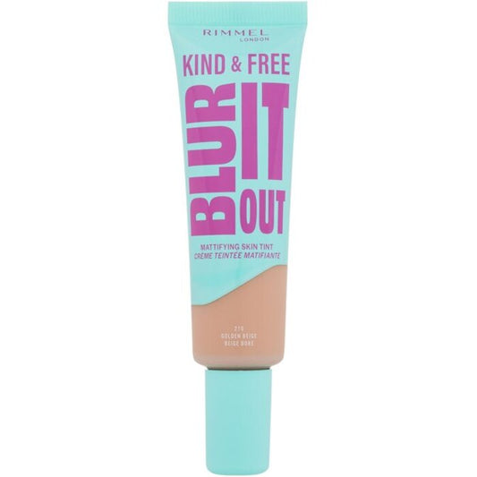 Rimmel Kind & Free Blur It Out Mattifying Skin Tint - Light mattifying makeup for combination and oily skin 30 ml 350 Golden Honey