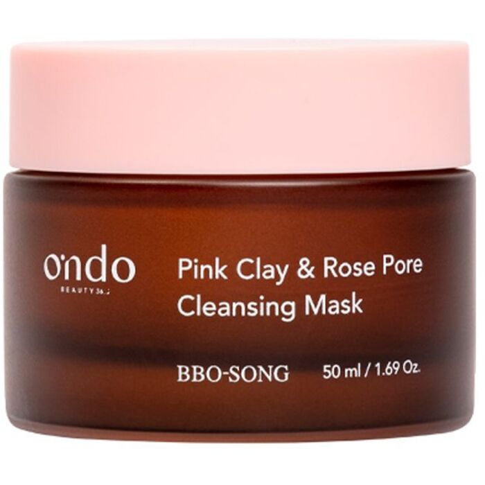 Ondo Beauty 36.5 BBO-SONG Pink Clay & Rose poras valonti kaukė – valomoji veido kaukė