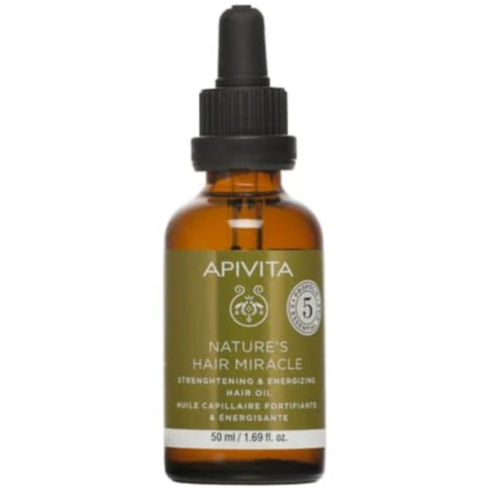 Apivita Nature's Hair Miracle Strengthening & Energizing Hair Oil – natūralus plaukų aliejus
