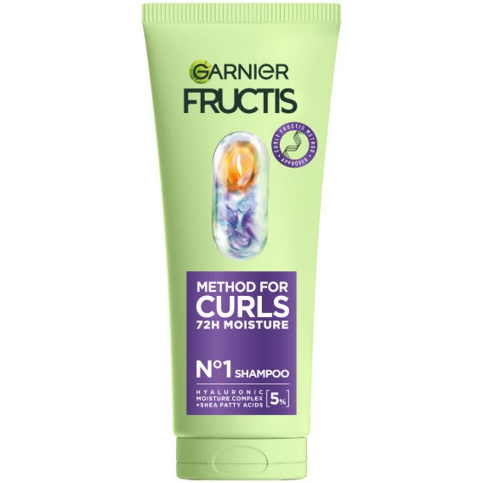 GARNIER Fructis Method For Curls Shampoo - Moisturizing shampoo for dry wavy and curly hair 200ml