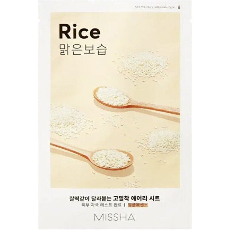 Missha Rice Airy Fit Sheet Mask - Minkštinanti veido kaukė