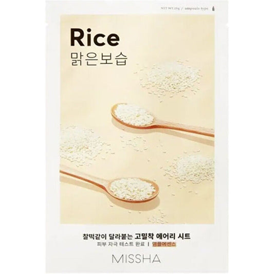 Missha Rice Airy Fit Sheet Mask - Minkštinanti veido kaukė
