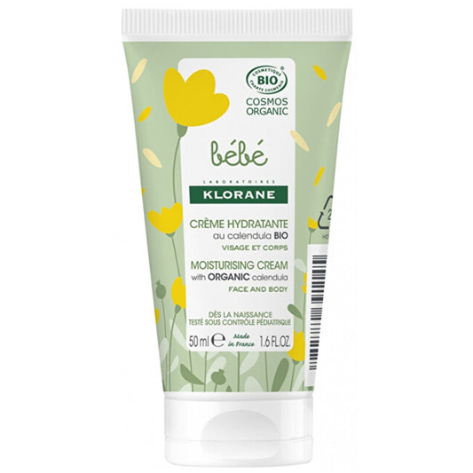 Klorane Bebe Moisturizing Cream – Drėkinamasis kremas su ekologiškomis medetkomis