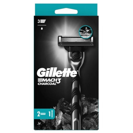 Gillette Mach3 Charcoal - Razor + 2 replacement heads