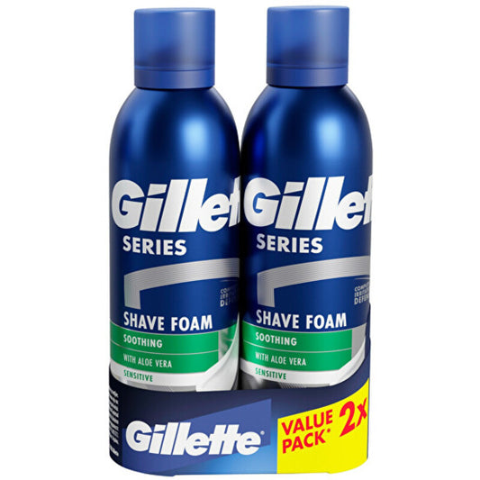 Gillette Series Soothing Shave Foam Duopack - Gift set of soothing shaving foams 200ml
