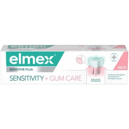 Elmex Sensitive Plus Sensitivity + Gum Care Toothpaste - Toothpaste for sensitive teeth and gums 75ml
