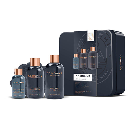 Grace Cole Men Body Care Set (Black Pepper & Mandarin) - Body care gift set in a tin