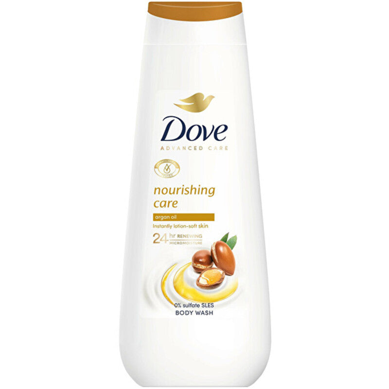 Dove „Advanced Care Nourishing Care“ prausiklis kūnui – maitinamoji dušo želė su argano aliejumi
