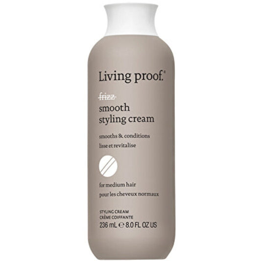 Gyvas įrodymas. „No Frizz Smooth Styling Cream“ – formavimo kremas nuo plaukų šiaušimosi.