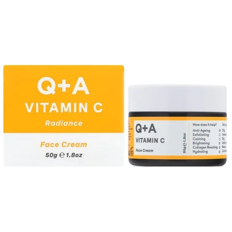 Q+A C Radiance Face Cream – šviesinantis veido kremas su vitaminu