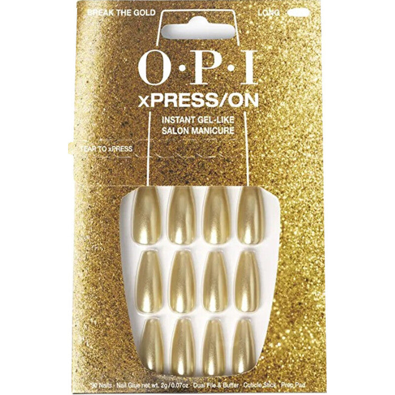 OPI xPRESS/ON Press-On Nails - Gel Nails Break The Gold