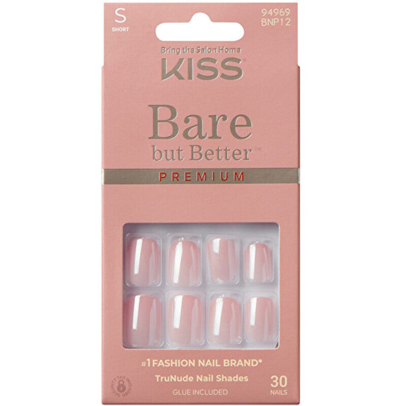 Kiss My Face Bare-But-Better Premium Nails – Geliniai nagai (30 vnt.)