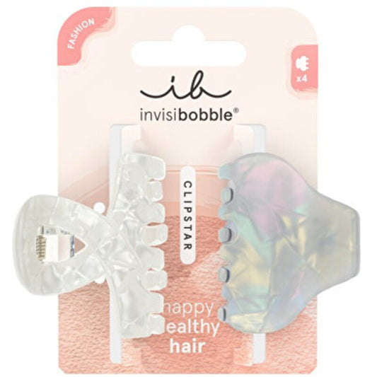 Invisibobble Clipstar Pearly Frost M - Plaukų segtukai (2 vnt.)