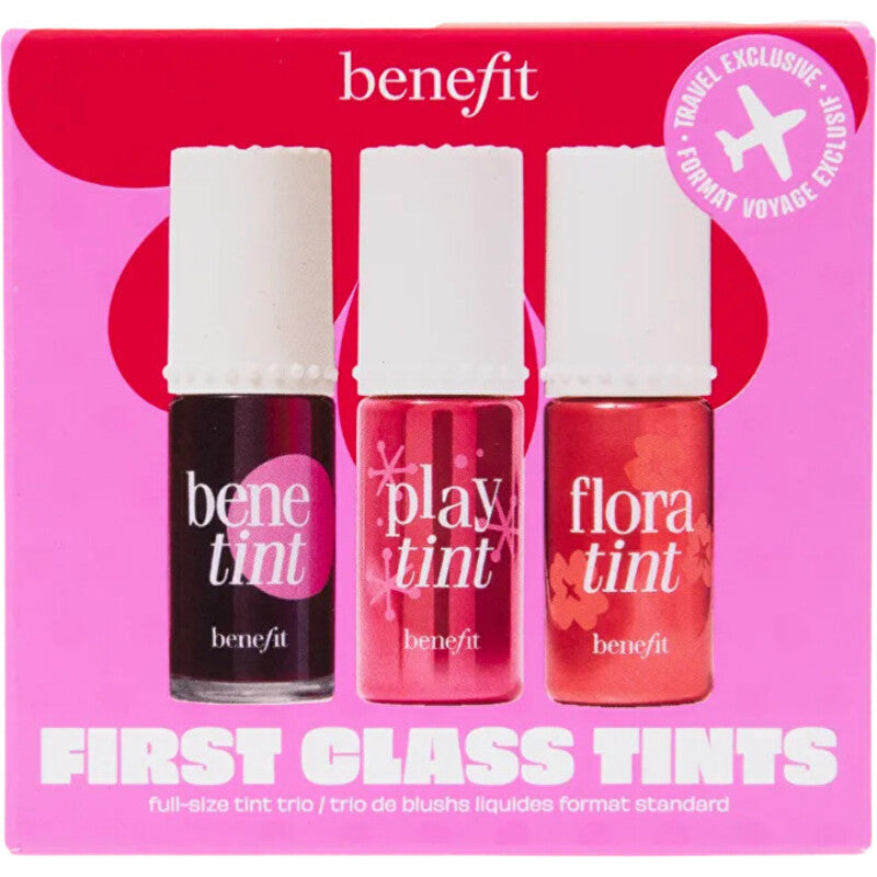 Benefit First Class Tints Set – Dovanų rinkinys skystų lūpų ir skruostų spalvų