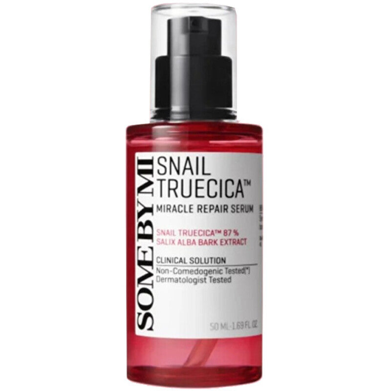 „Some By Mi Snail Truecica Miracle Repair Serum“ – regeneruojantis odos serumas nuo pigmentinių dėmių.