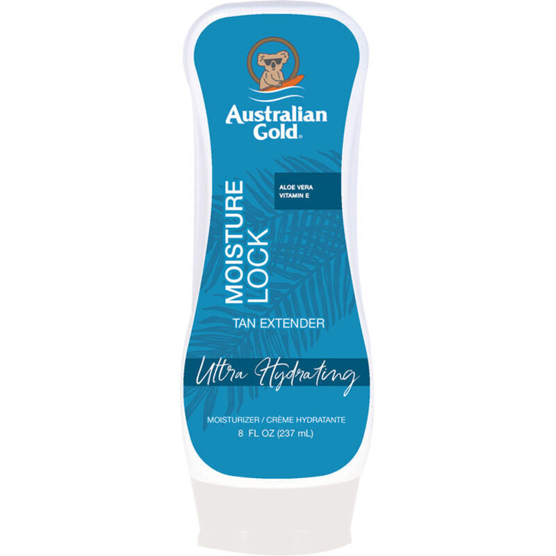 „Australian Gold Moisture Lock Moisturizer“ – drėkinamasis losjonas po deginimosi.