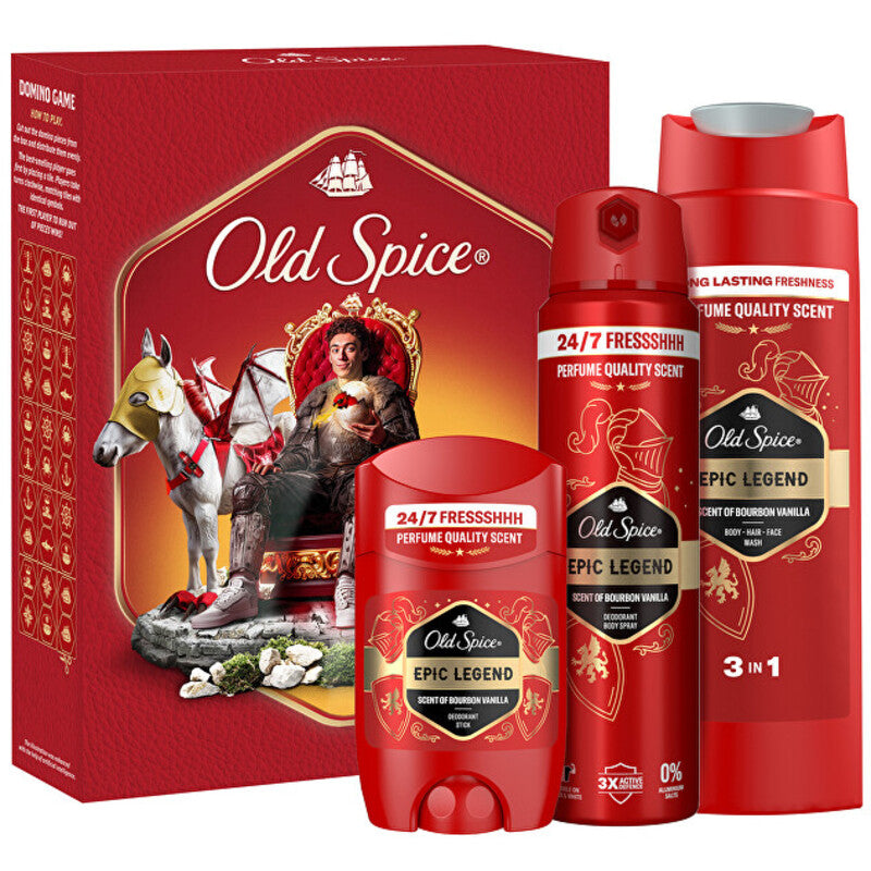 „Old Spice Epig Legend Set“ – dovanų rinkinys su domino kauliukais