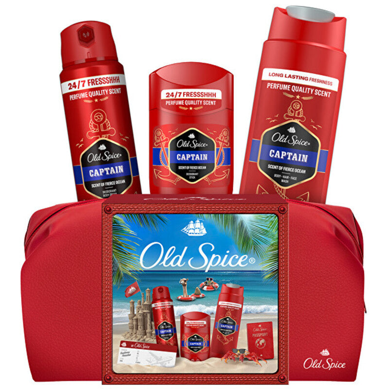 Old Spice Captain Set with Kosmetinė - Dovanų rinkinys su kosmetine