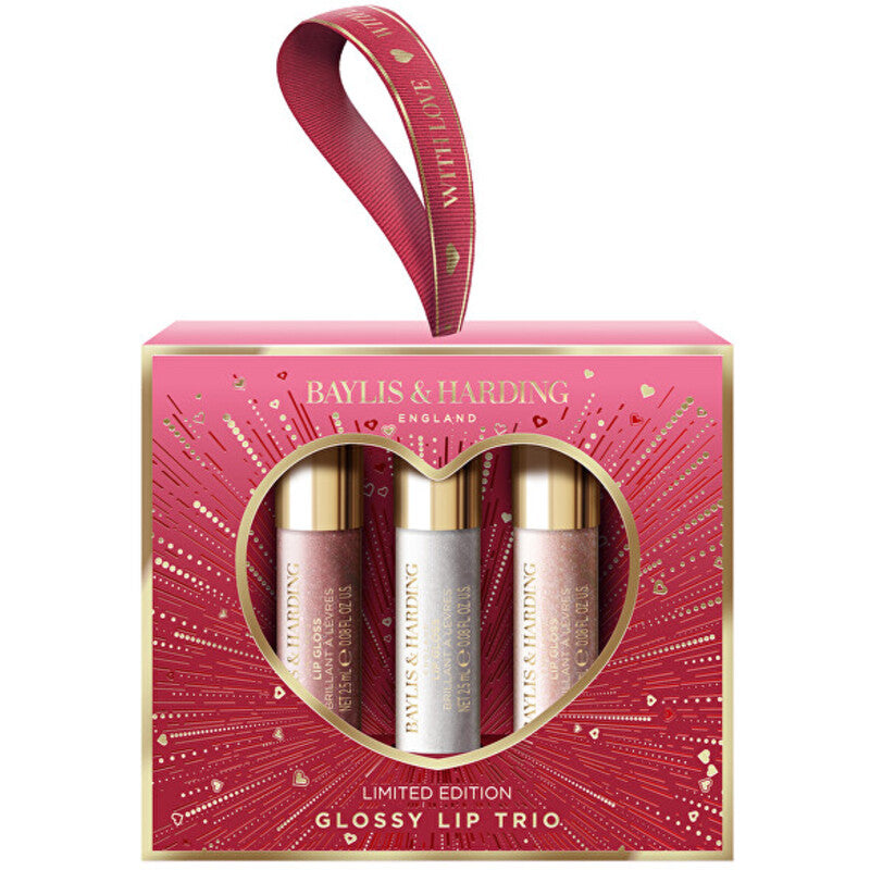 Baylis & Harding Midnight Cherry Lūpų Blizgesys Trio – lūpų blizgesio dovanų rinkinys