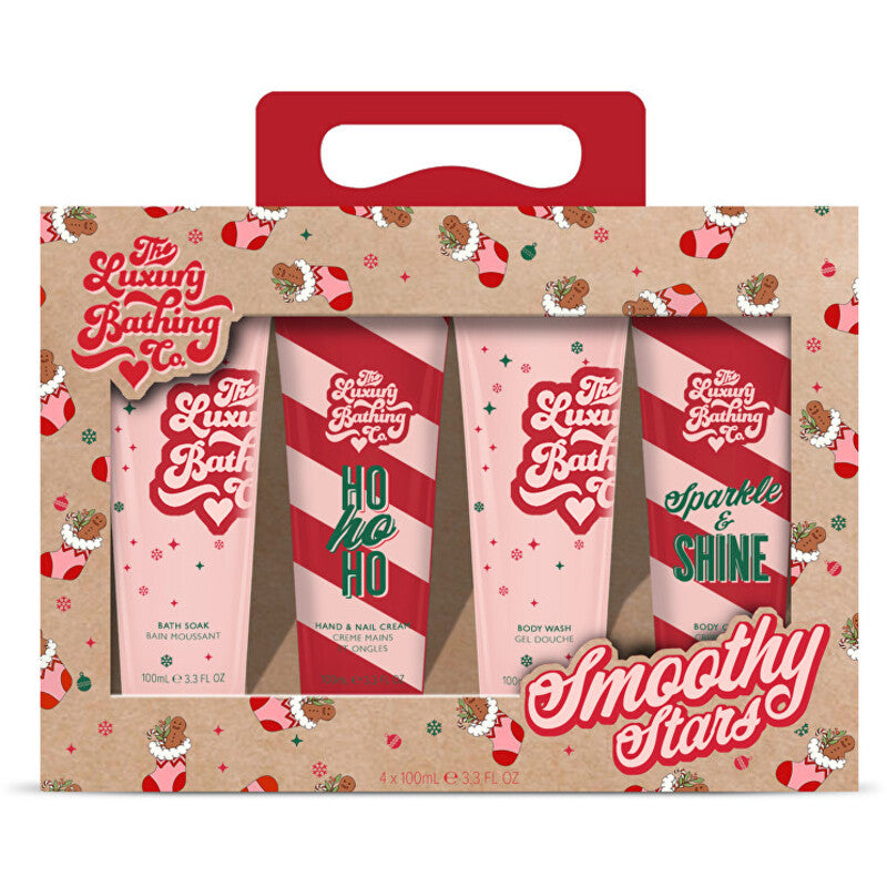 „Luxury Bathing Company“ priežiūros kosmetikos dovanų rinkinys (kalėdiniai saldainiai, kakava ir vanilė)